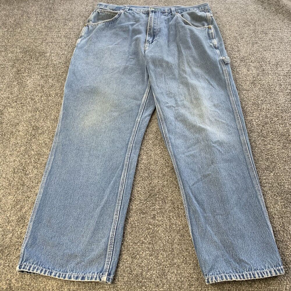 Vintage Liberty Carpenter Utility Jeans Blue Denim Size 36x30 (Actual 34x28.5)